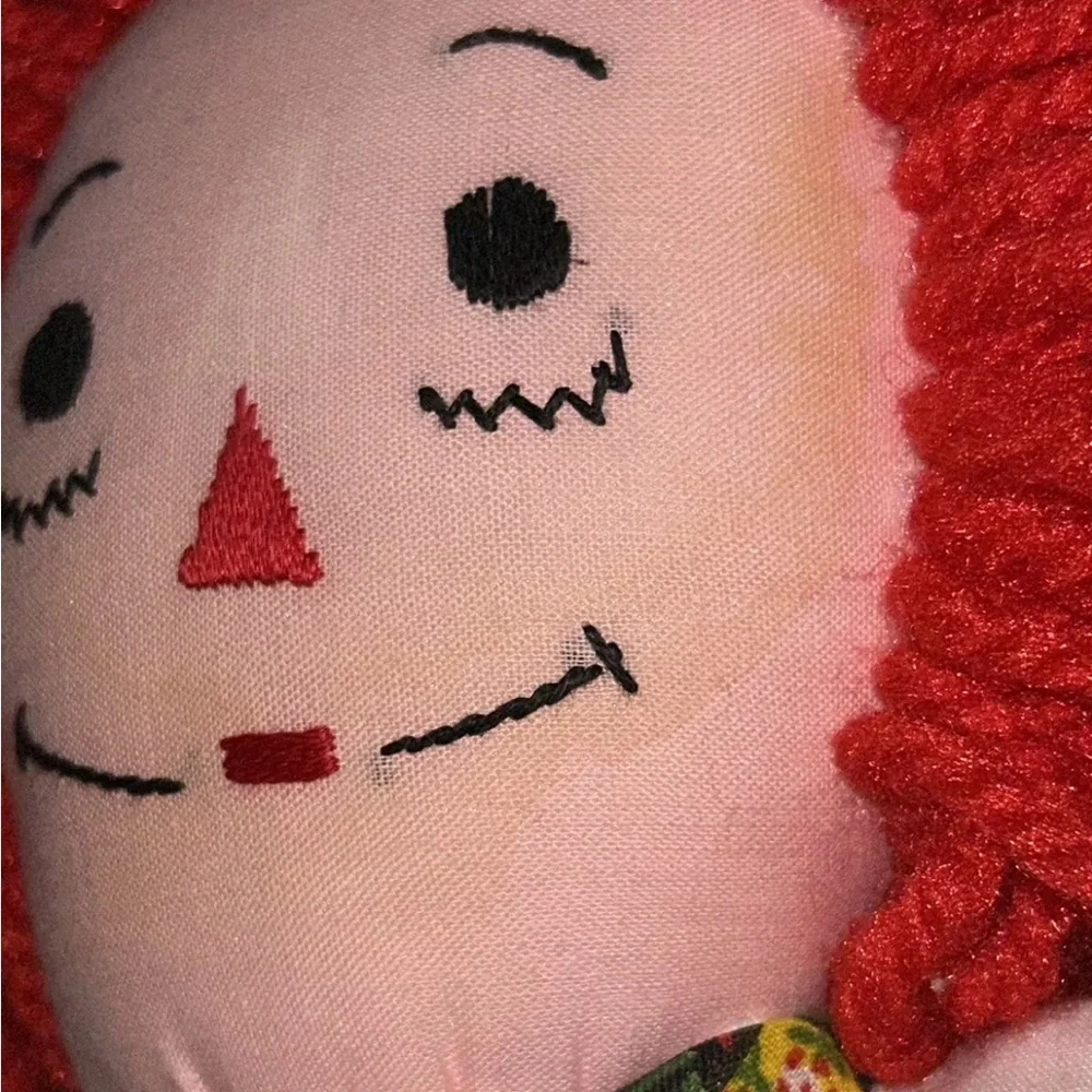 Raggedy Ann Doll  With Pink Body And I Love You Heart On Torso